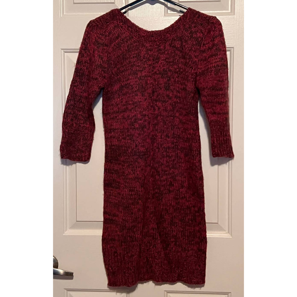 Love Change Pink Gray Sweater Dress Size M 33" Long x‎ 17" Sleeve x 16" PTP